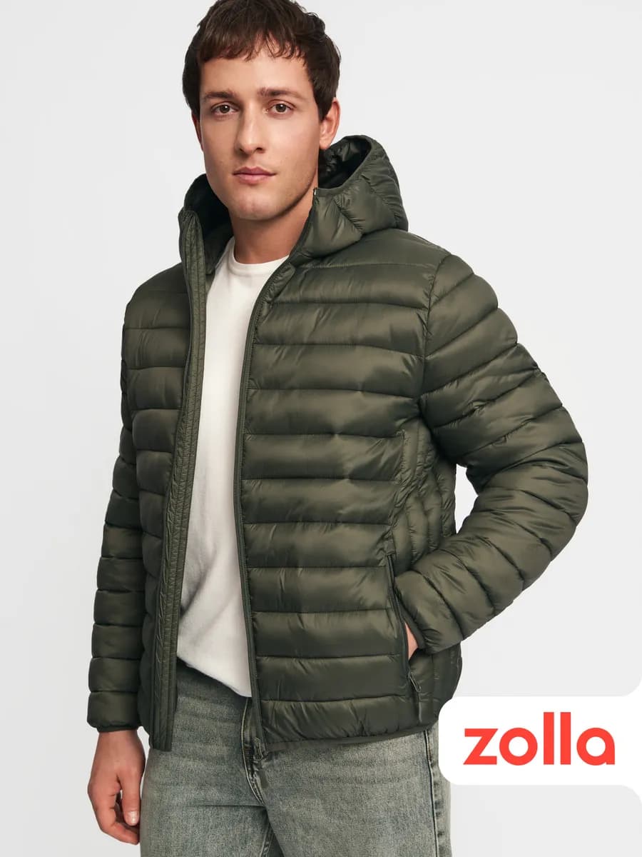 Утеплённая мужская куртка с капюшоном