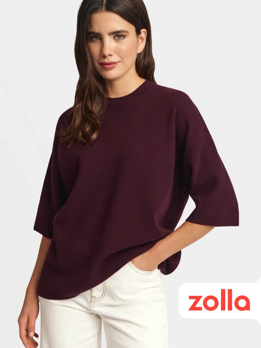 Женский джемпер с коротким рукавом