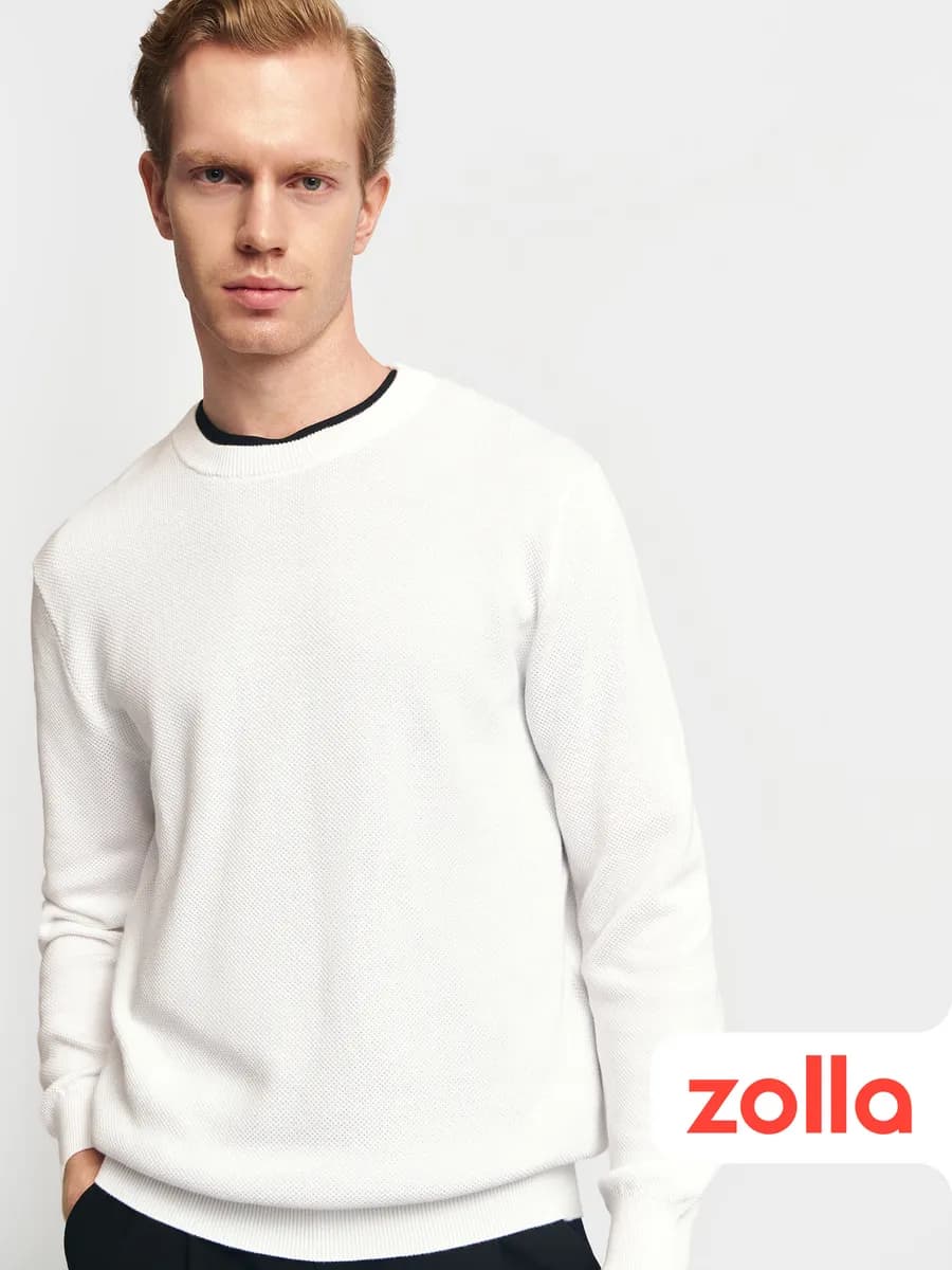 Тонкий мужской джемпер из хлопка