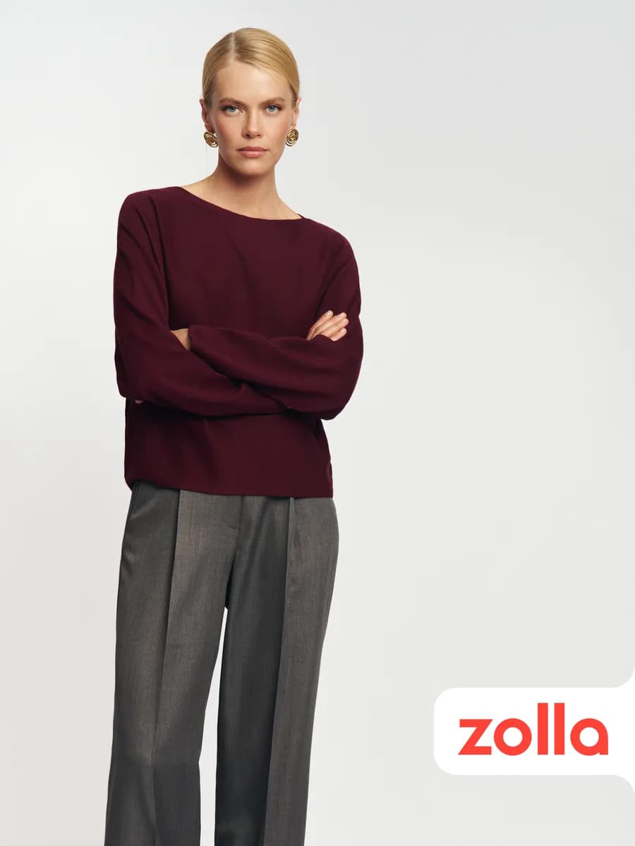 Женский джемпер из вязаного трикотажа