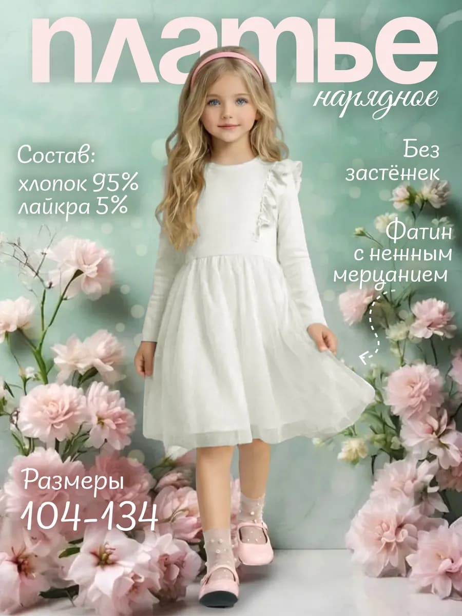 Платье детское нарядное на утренник в садик