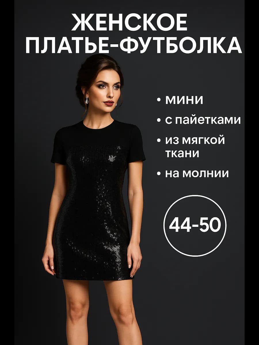 Платье нарядное с пайетками