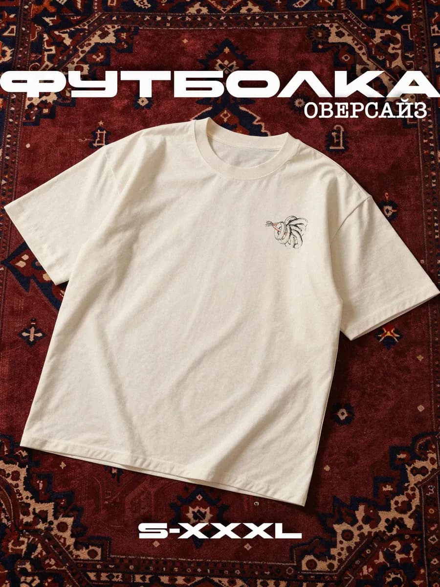 Футболка оверсайз с принтом