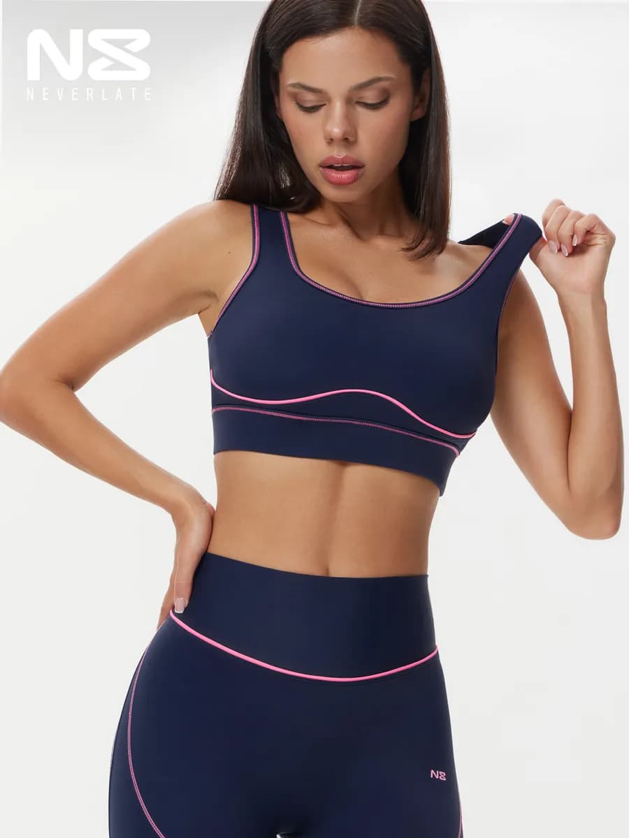 Топ бра спортивный со съемными чашками для фитнеса