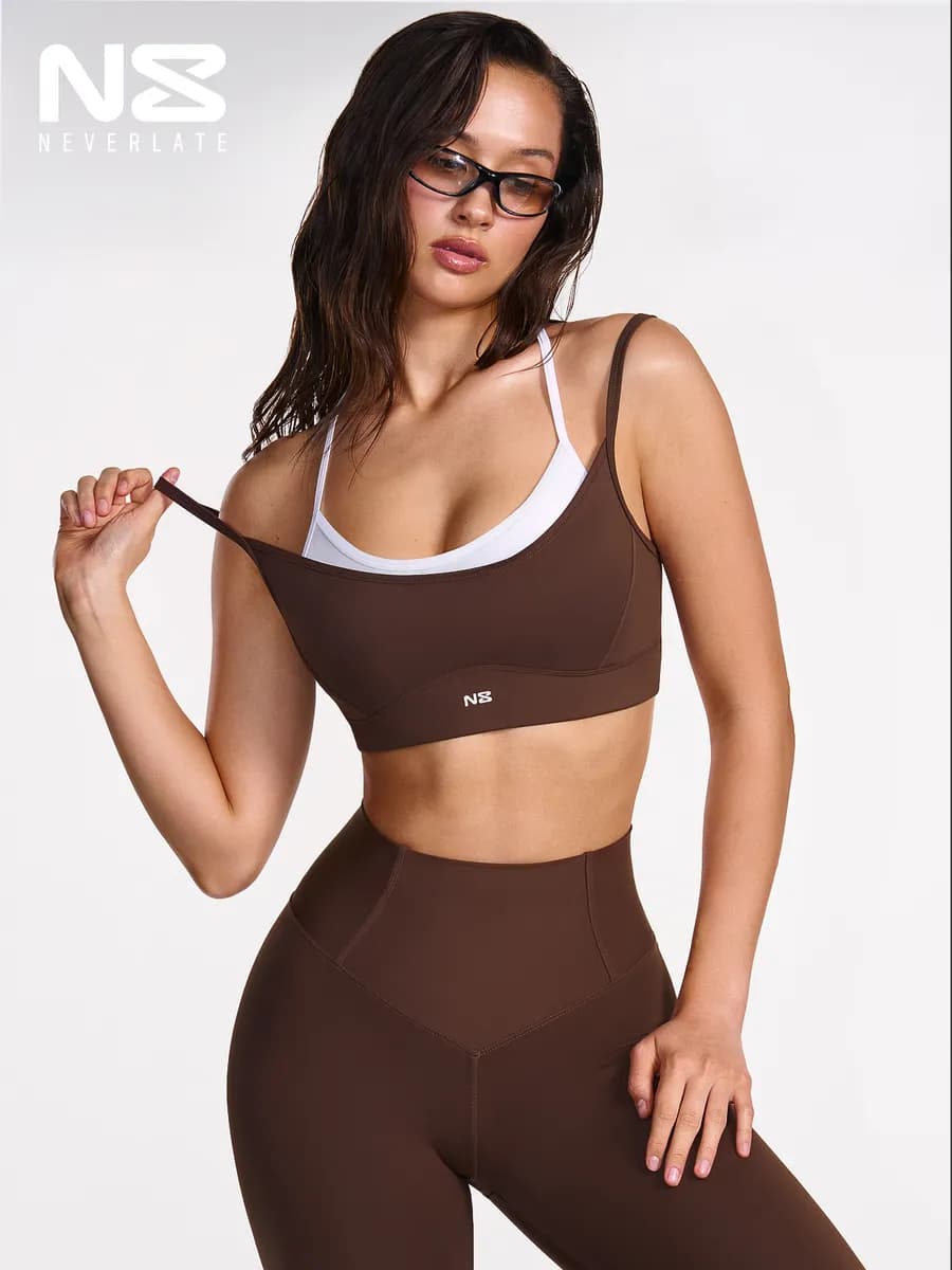 Топ бра спортивный с чашками для фитнеса