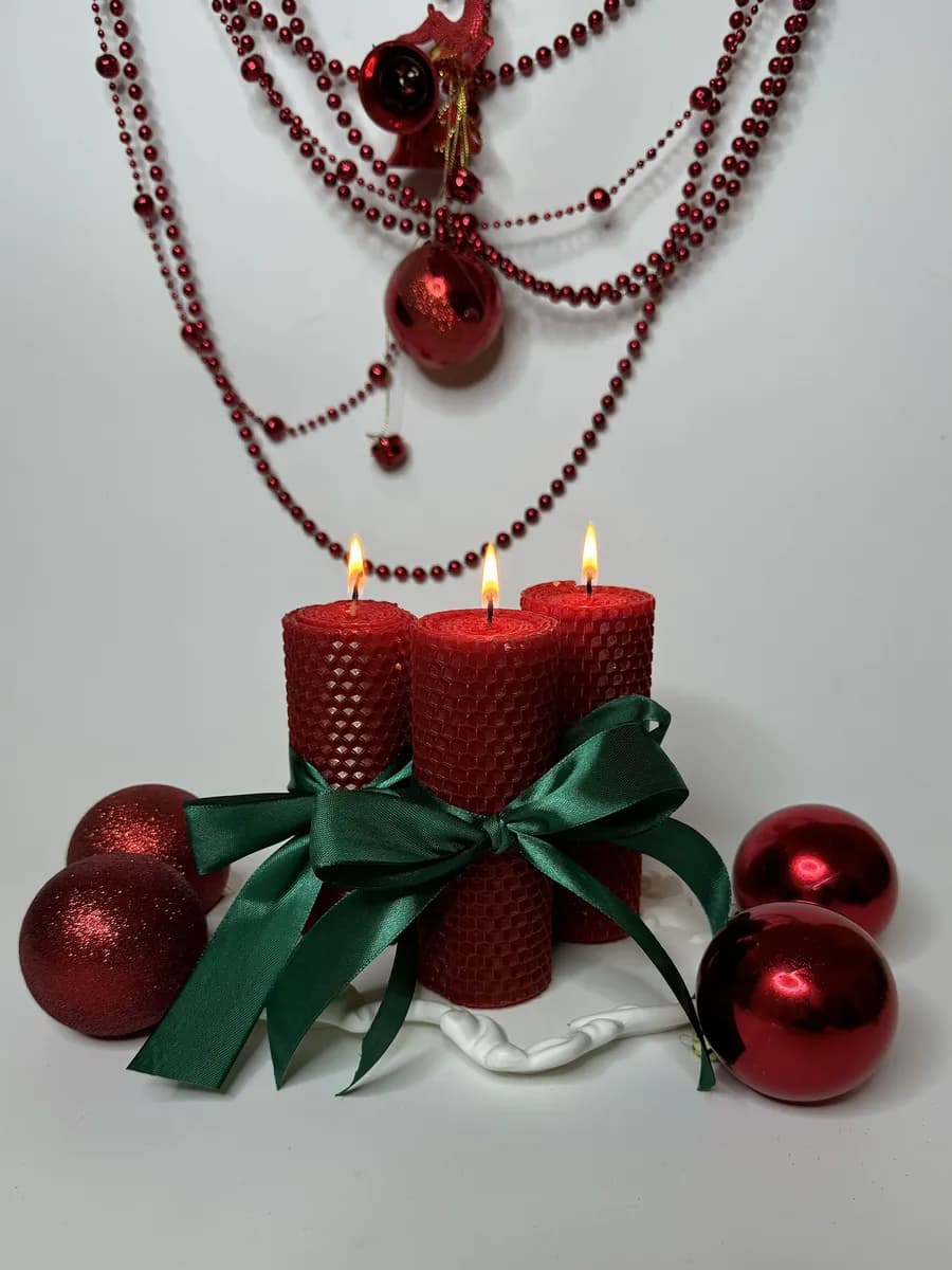 Свечи новогодние подарочные