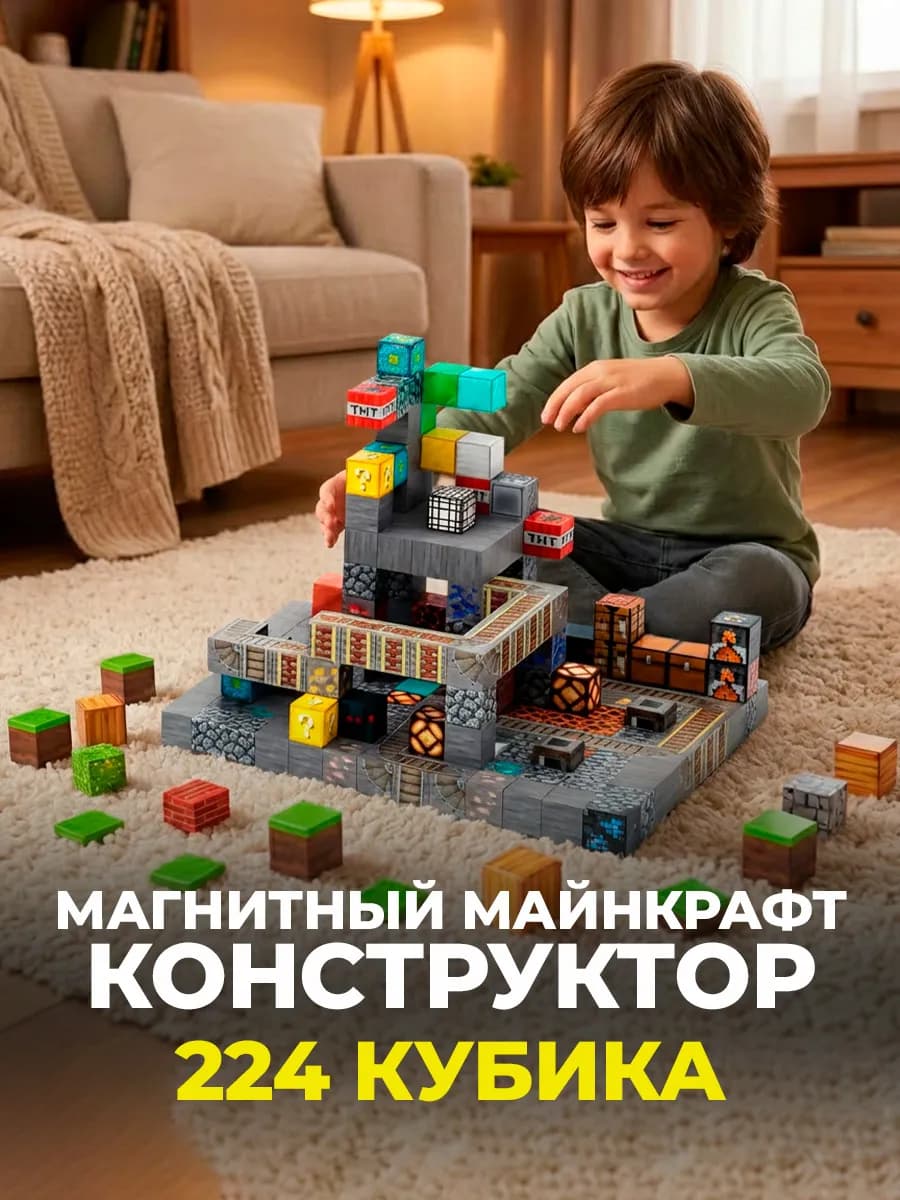 Магнитный конструктор minecraft