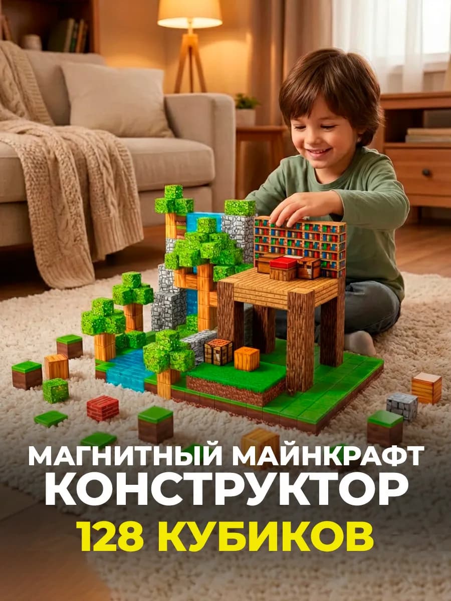 Магнитный конструктор minecraft