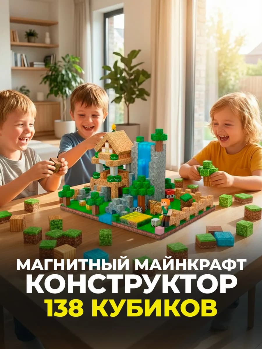Магнитный конструктор minecraft