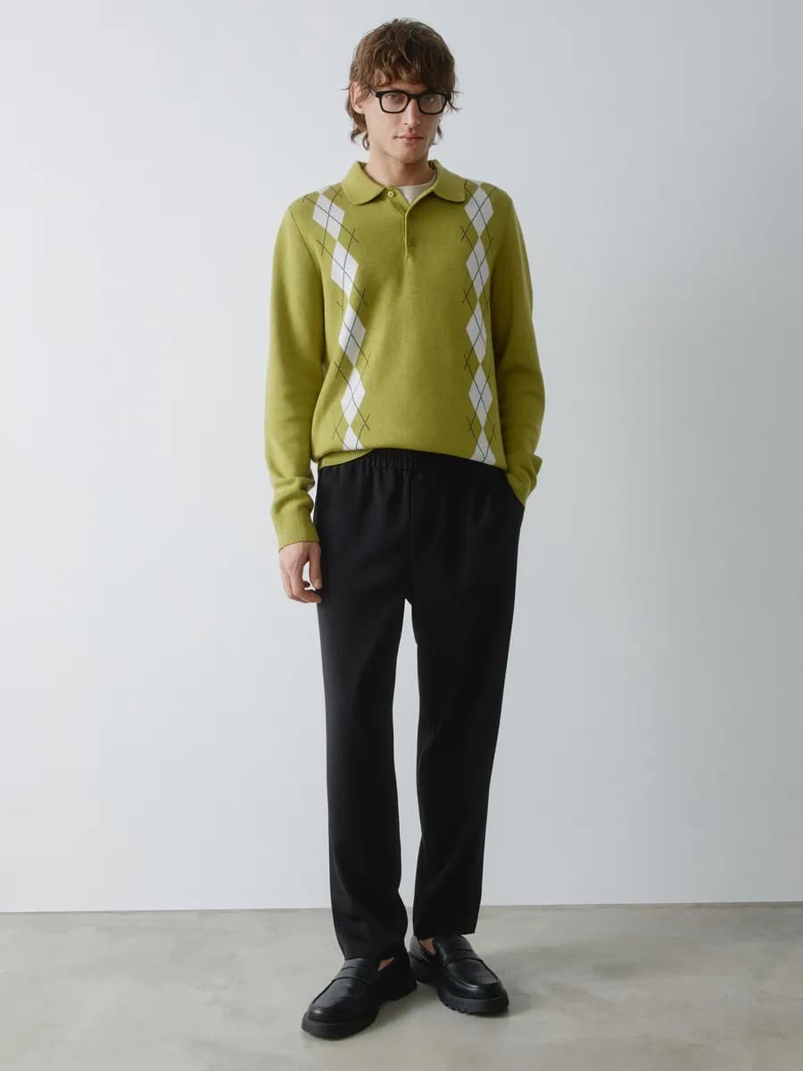 Брюки классические узкие Slim fit на резинке