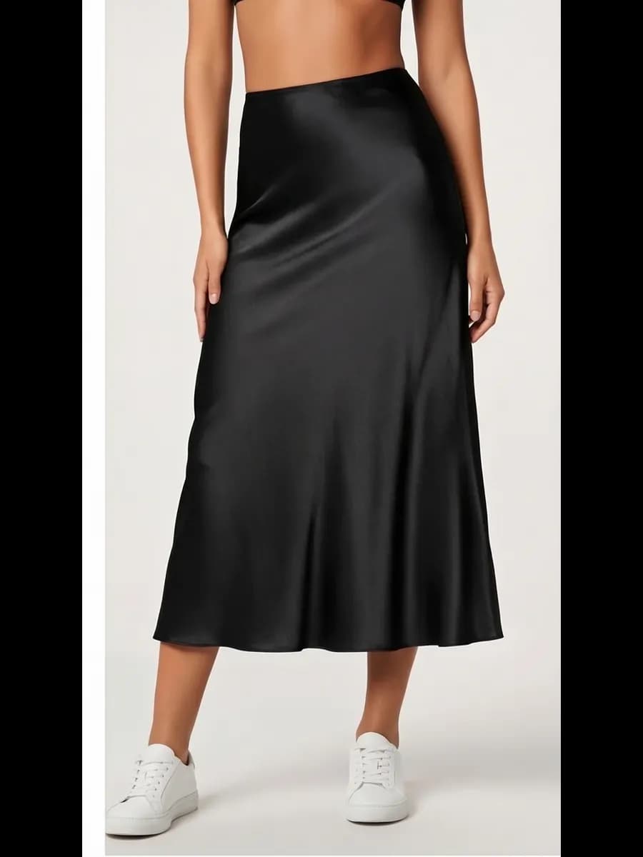 Юбка атласная шелковая