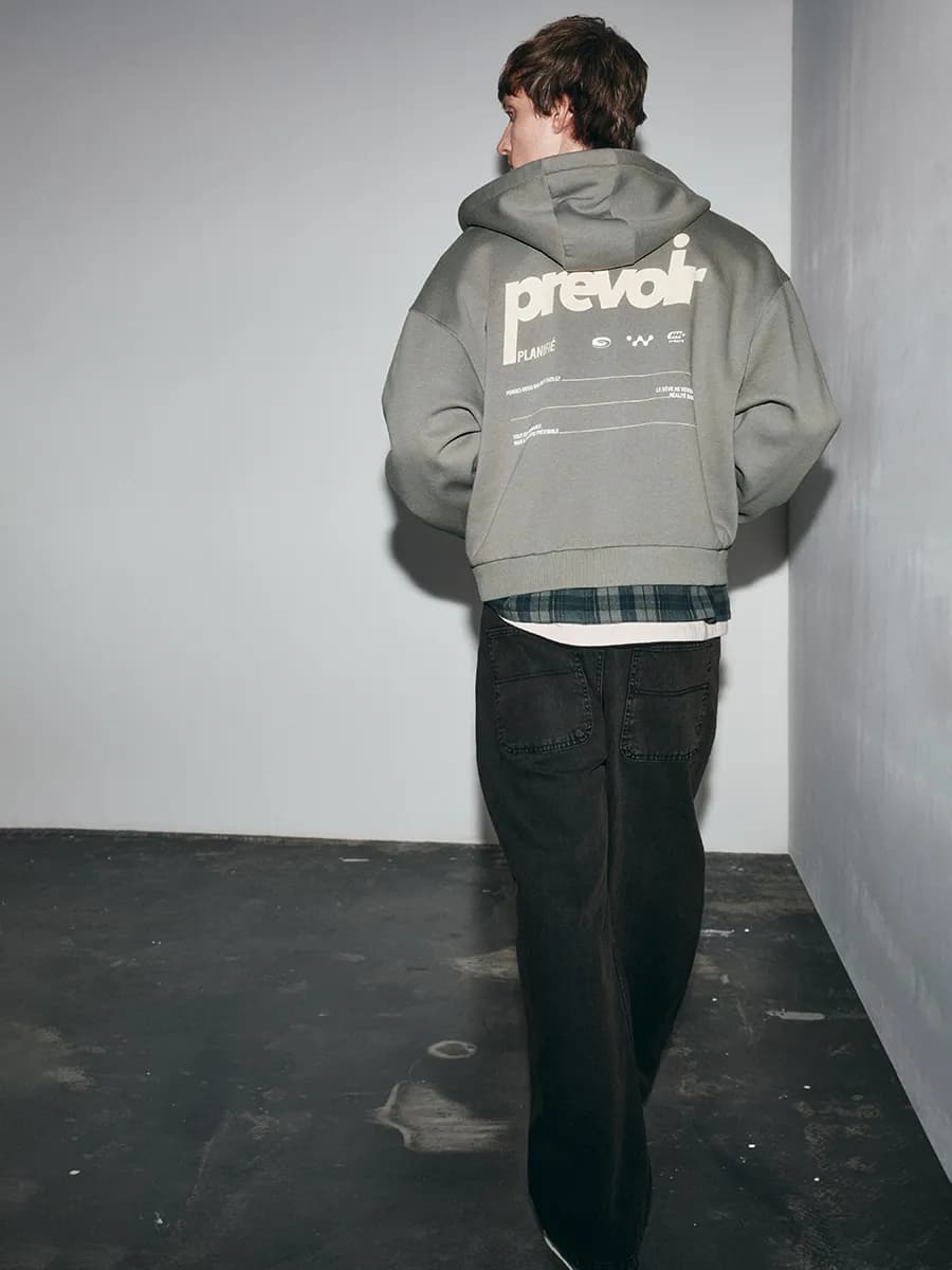 Худи-зипка oversize с принтом