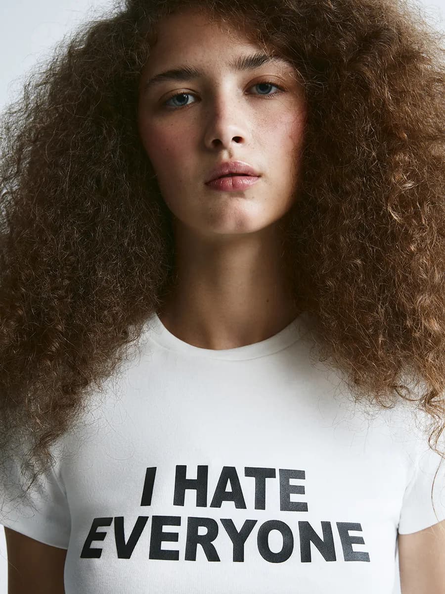 Футболка-топ облегающая с принтом