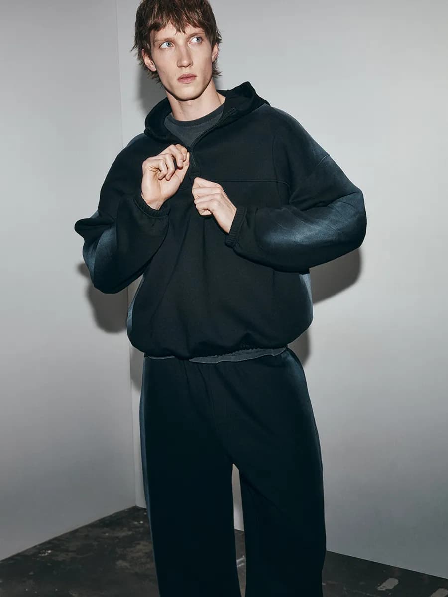 Худи oversize с молнией на груди - фото 1