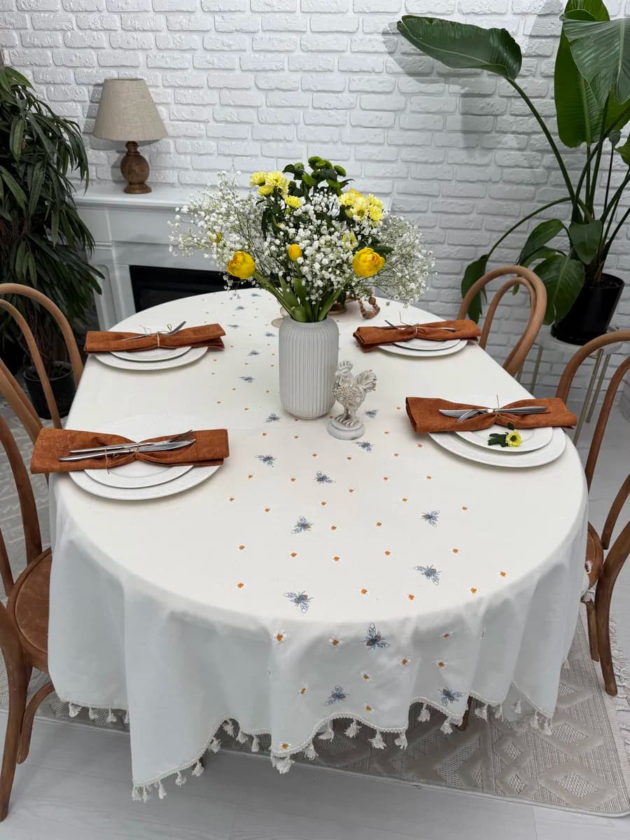 Скатерть на стол тканевая 150х180см