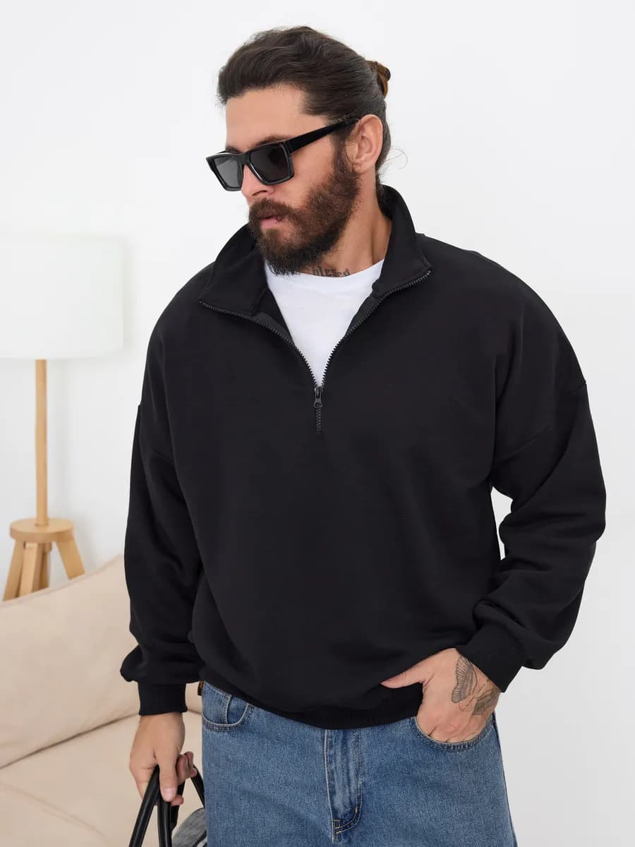 Толстовка теплая на молнии без начеса