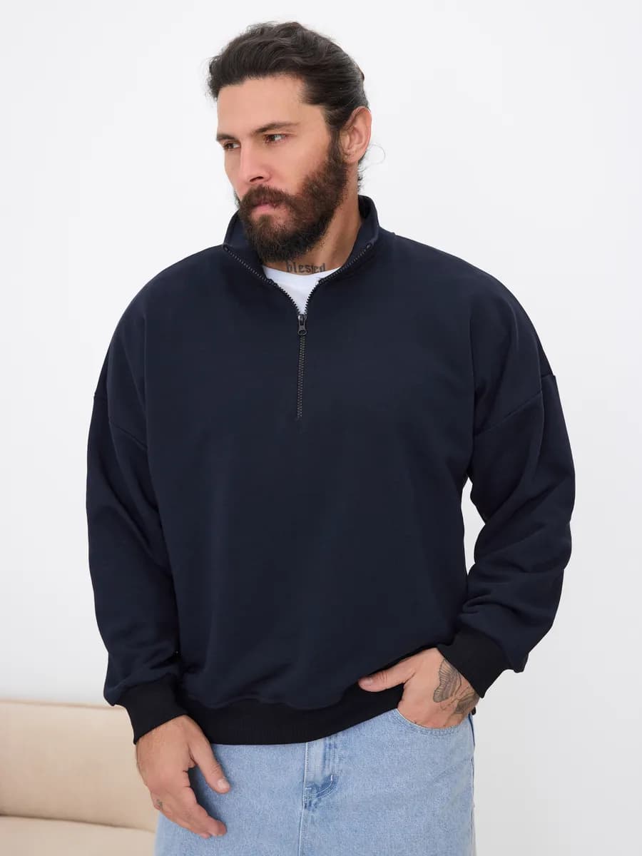 Толстовка теплая на молнии без начеса