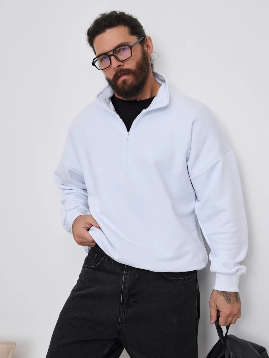 Толстовка теплая на молнии без начеса