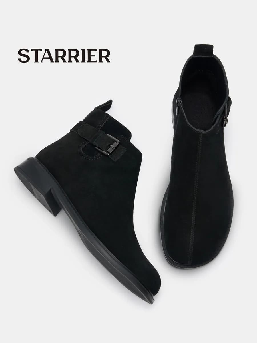 Ботинки женские короткие демисезонные челси с ремешком