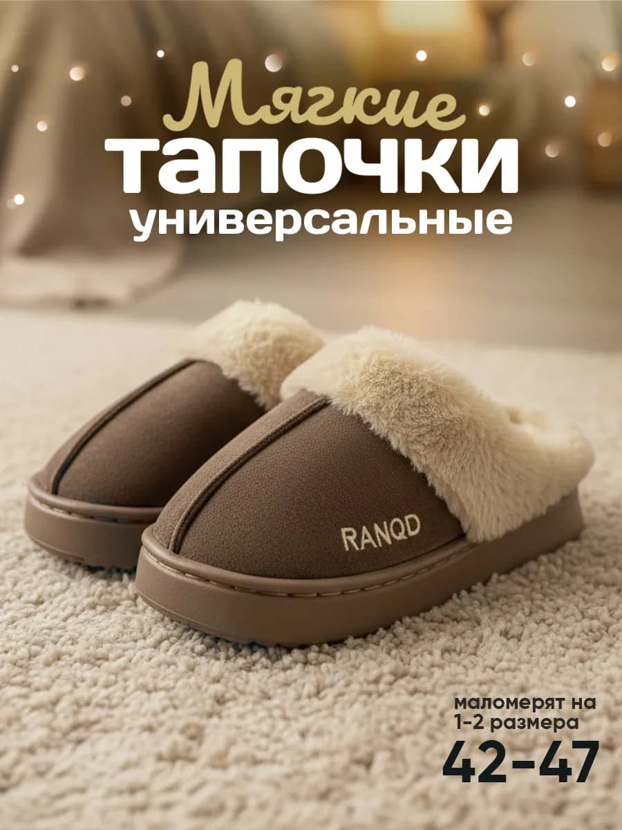 Тапки домашние чуни угги замшевые для дома и улицы