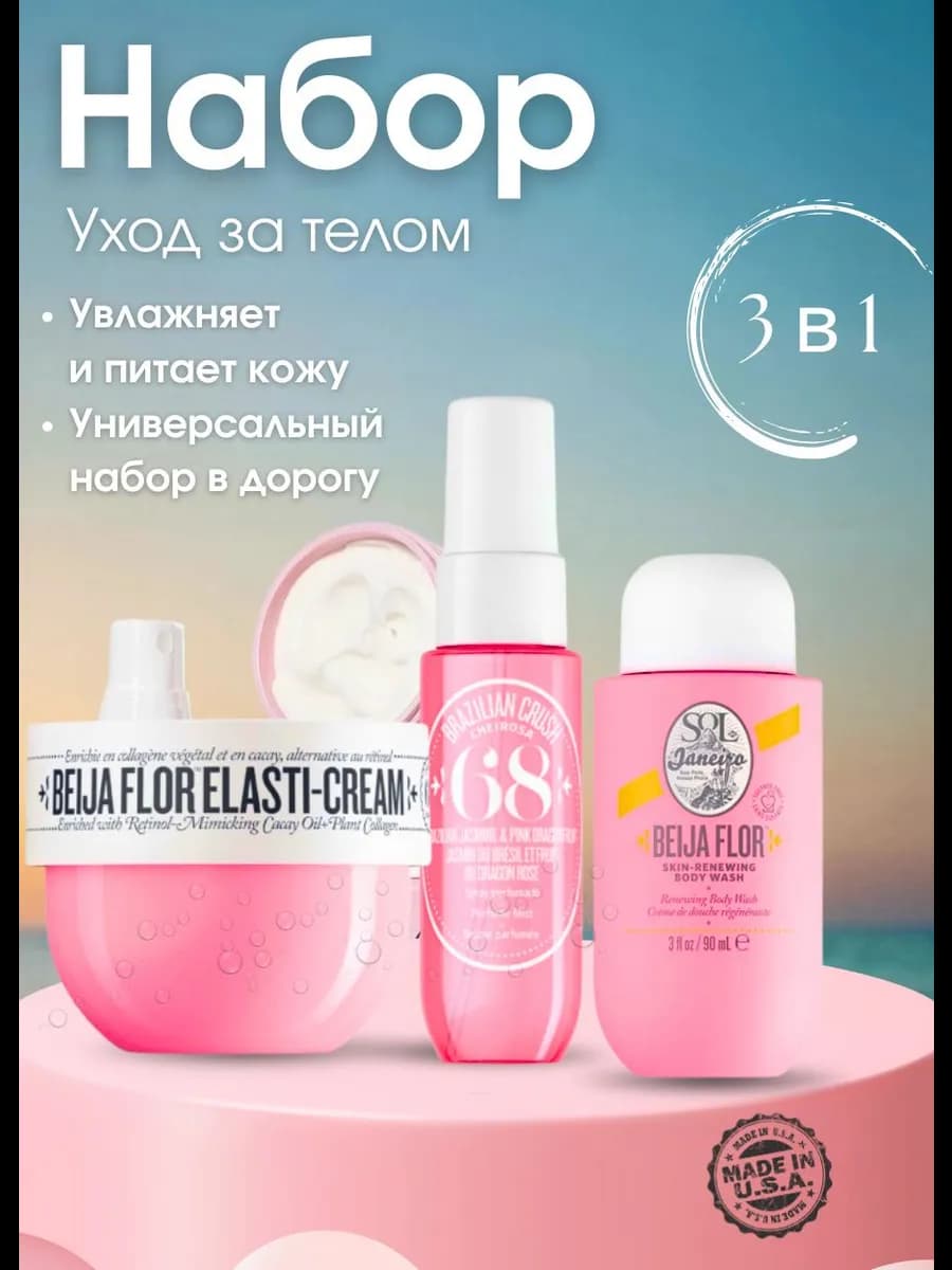 Набор для ухода за тела BEIJA FLOR JET SET