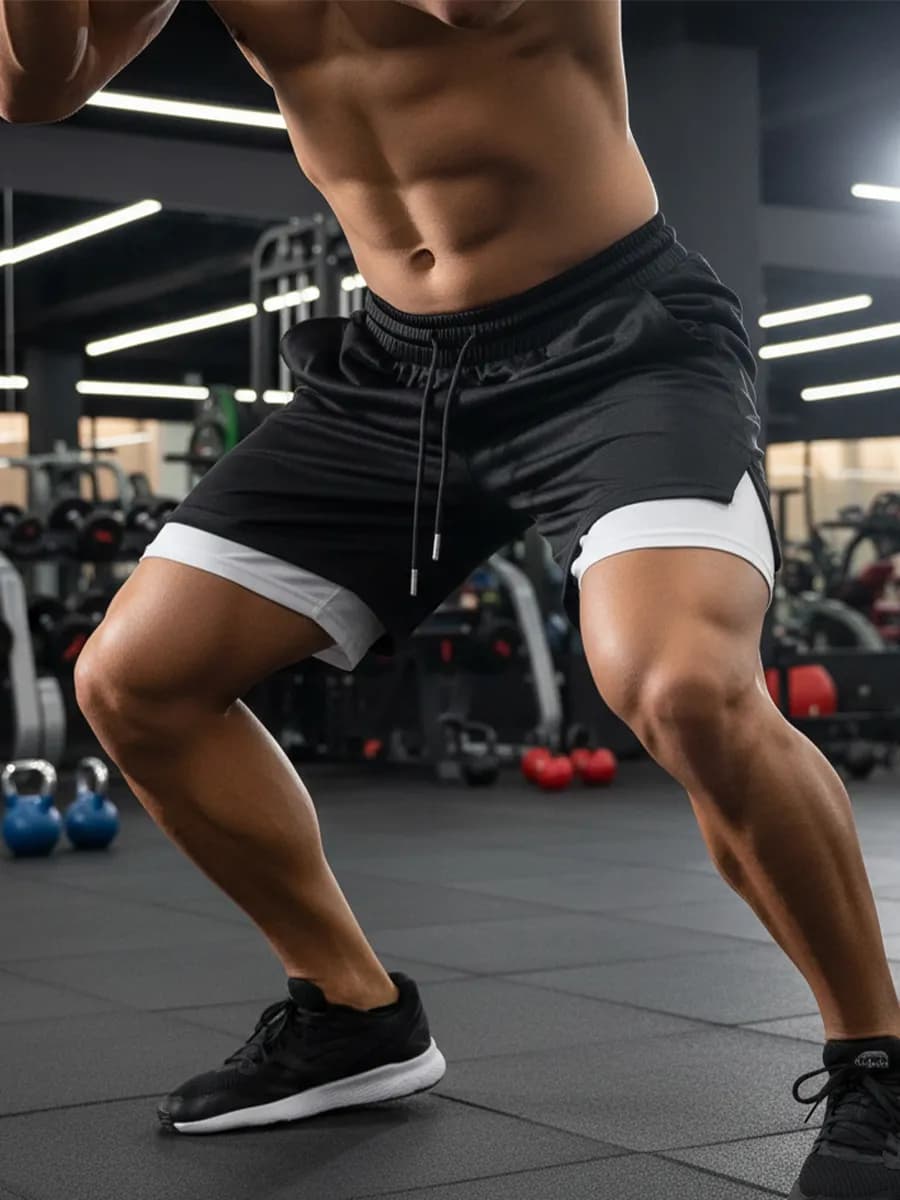 Шорты спортивные с тайтсами