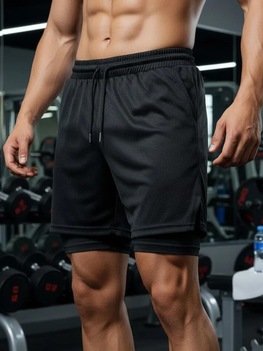 Шорты спортивные с тайтсами