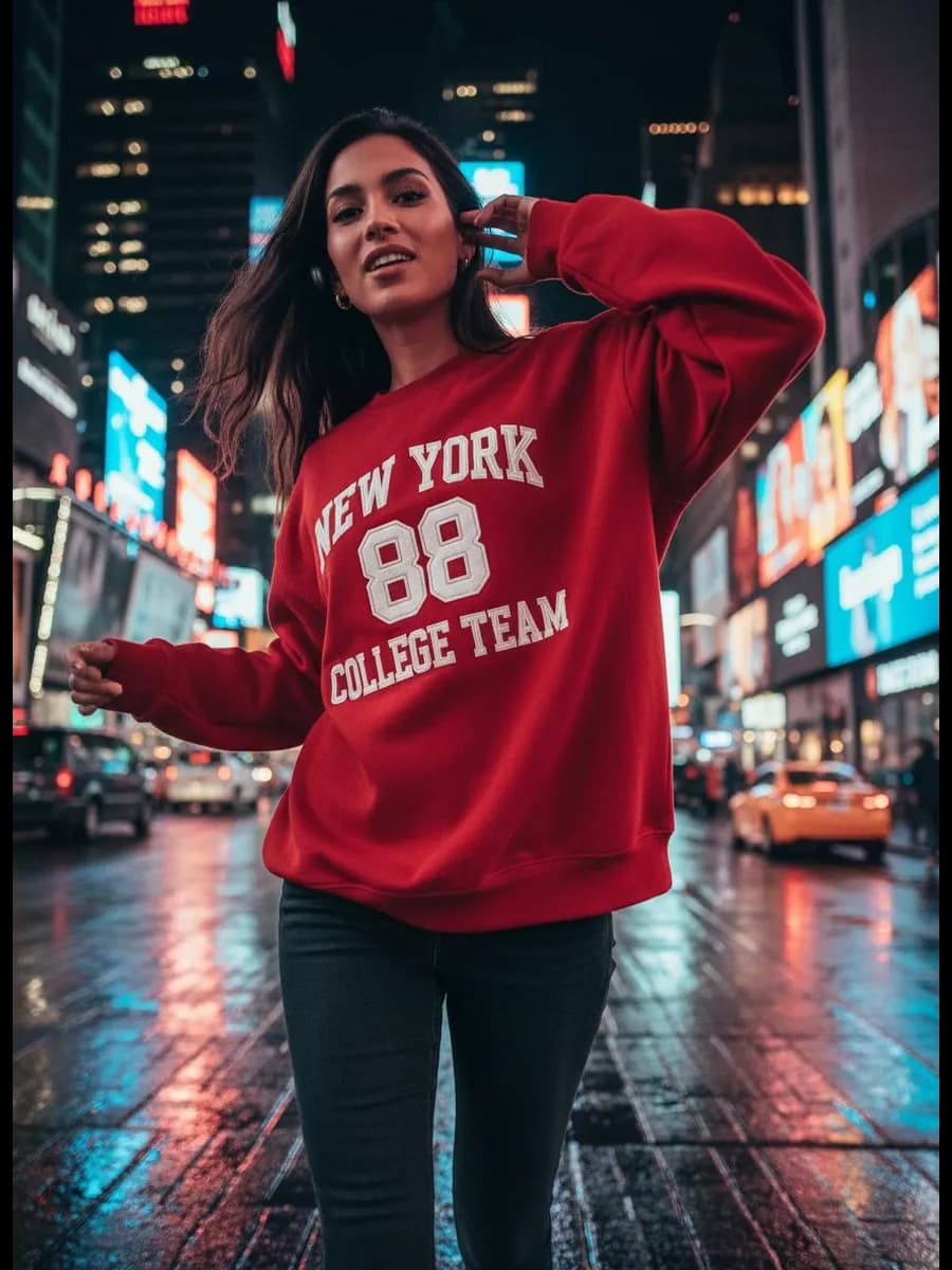 Свитшот свободный с надписью