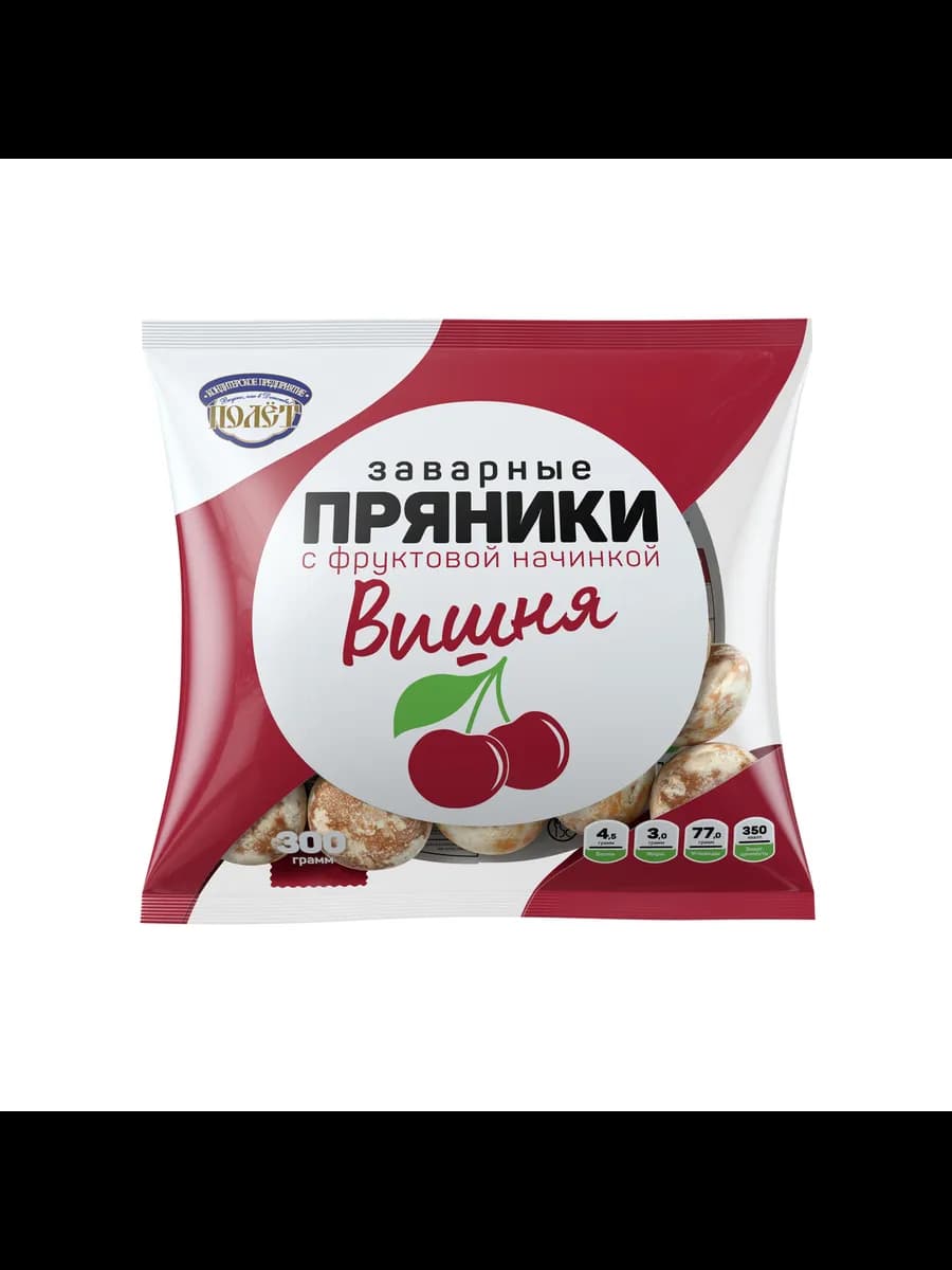 Пряники Заварные с начинкой Вишня 300г