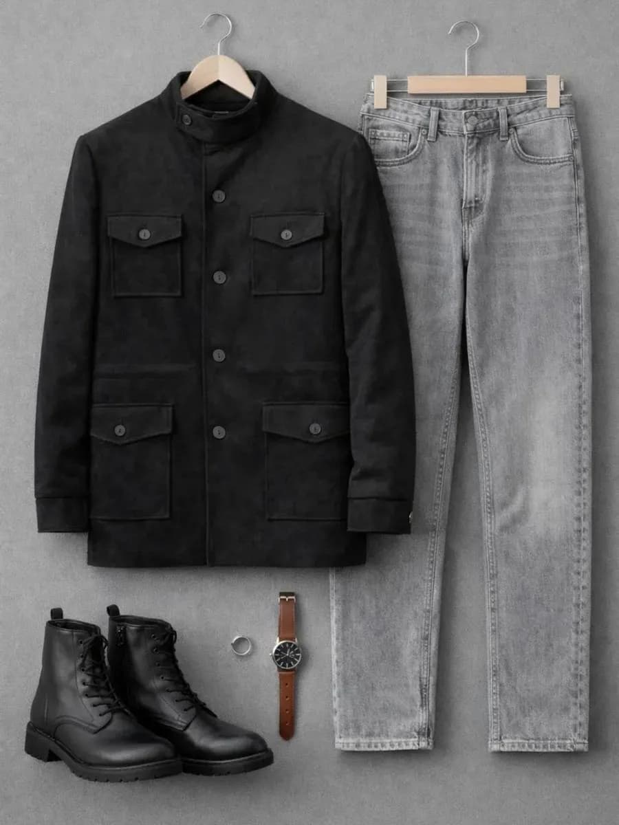 Куртка пиджак замшевая OLD MONEY - фото 1