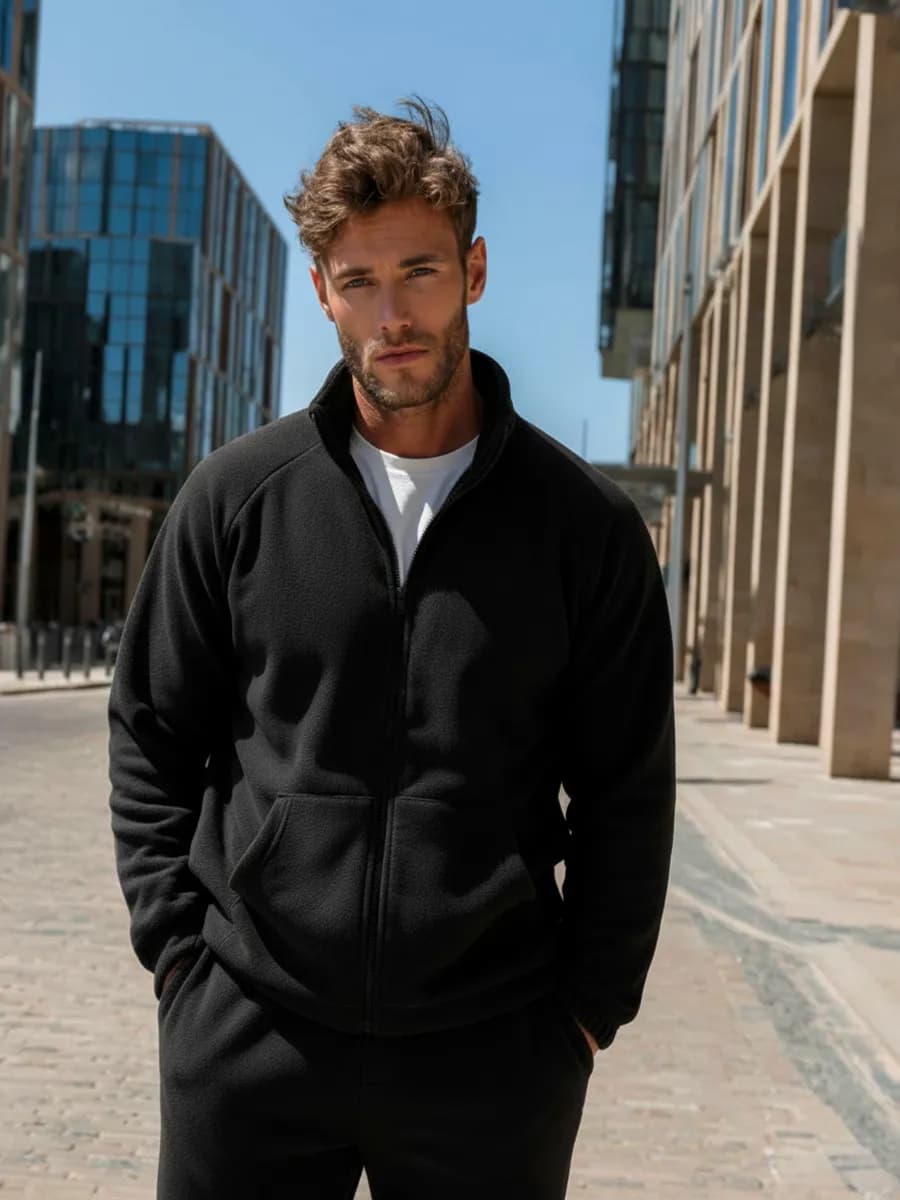 Свитшот оверсайз флисовый на молнии