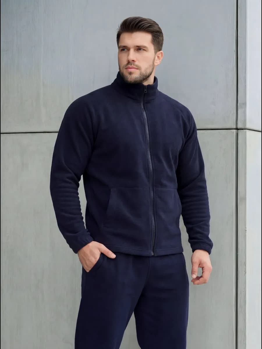 Свитшот оверсайз флисовый на молнии