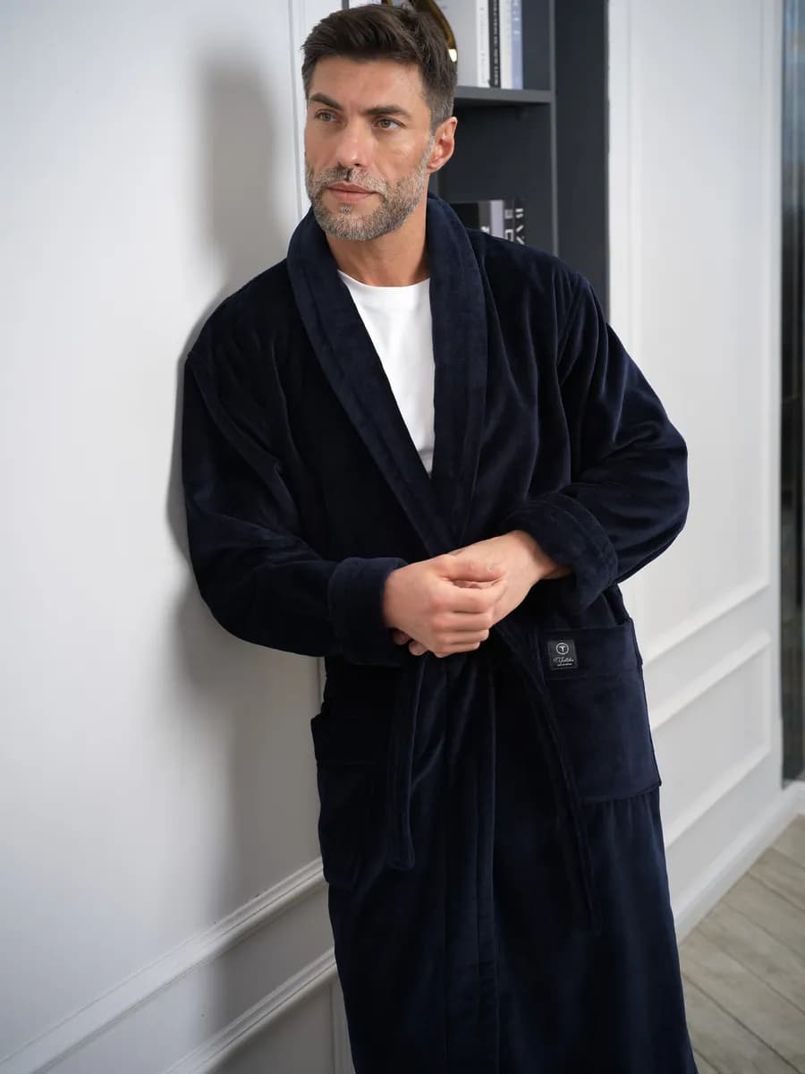 Халат мужской махровый длинный большие размеры ADMIRAL