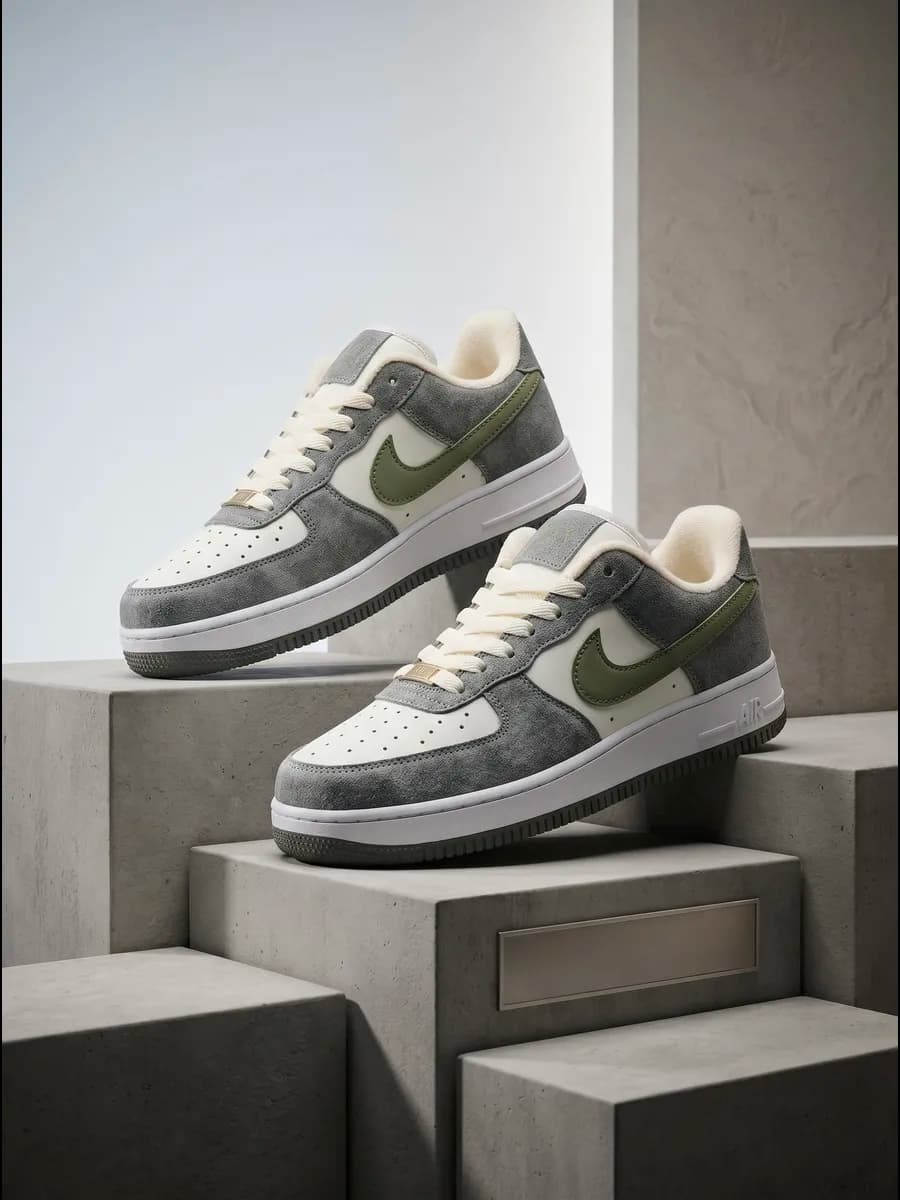 Кроссовки Air Force 1 форсы серые