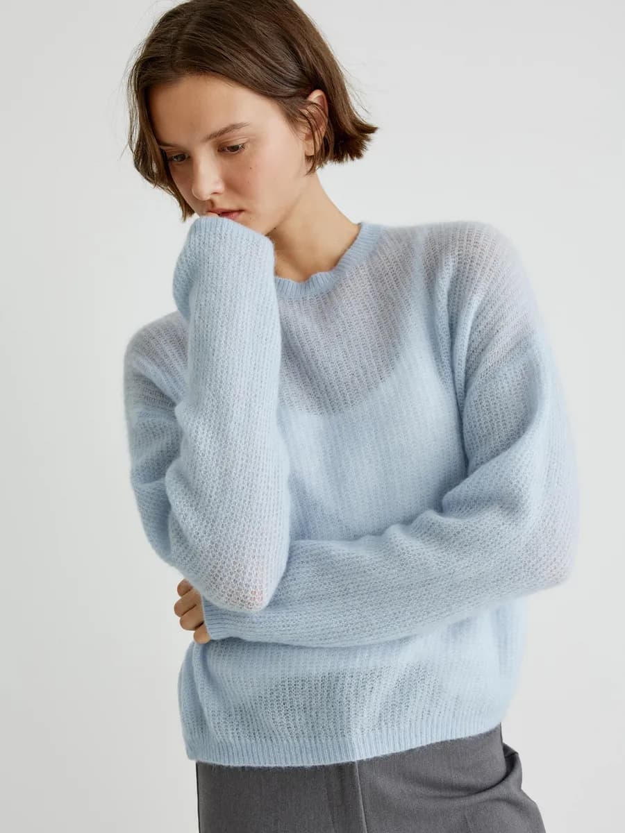 Джемпер с содержанием шерсти и мохера