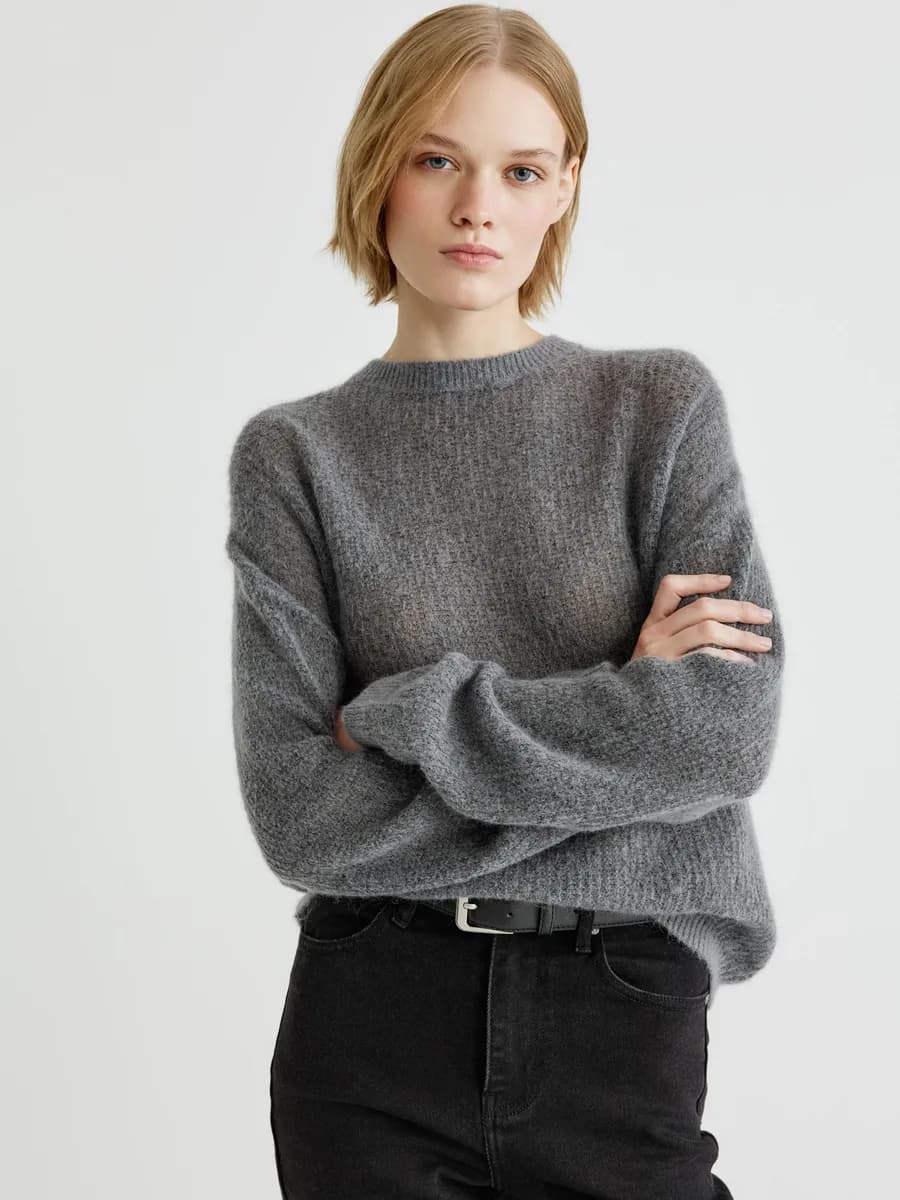 Джемпер с содержанием шерсти и мохера