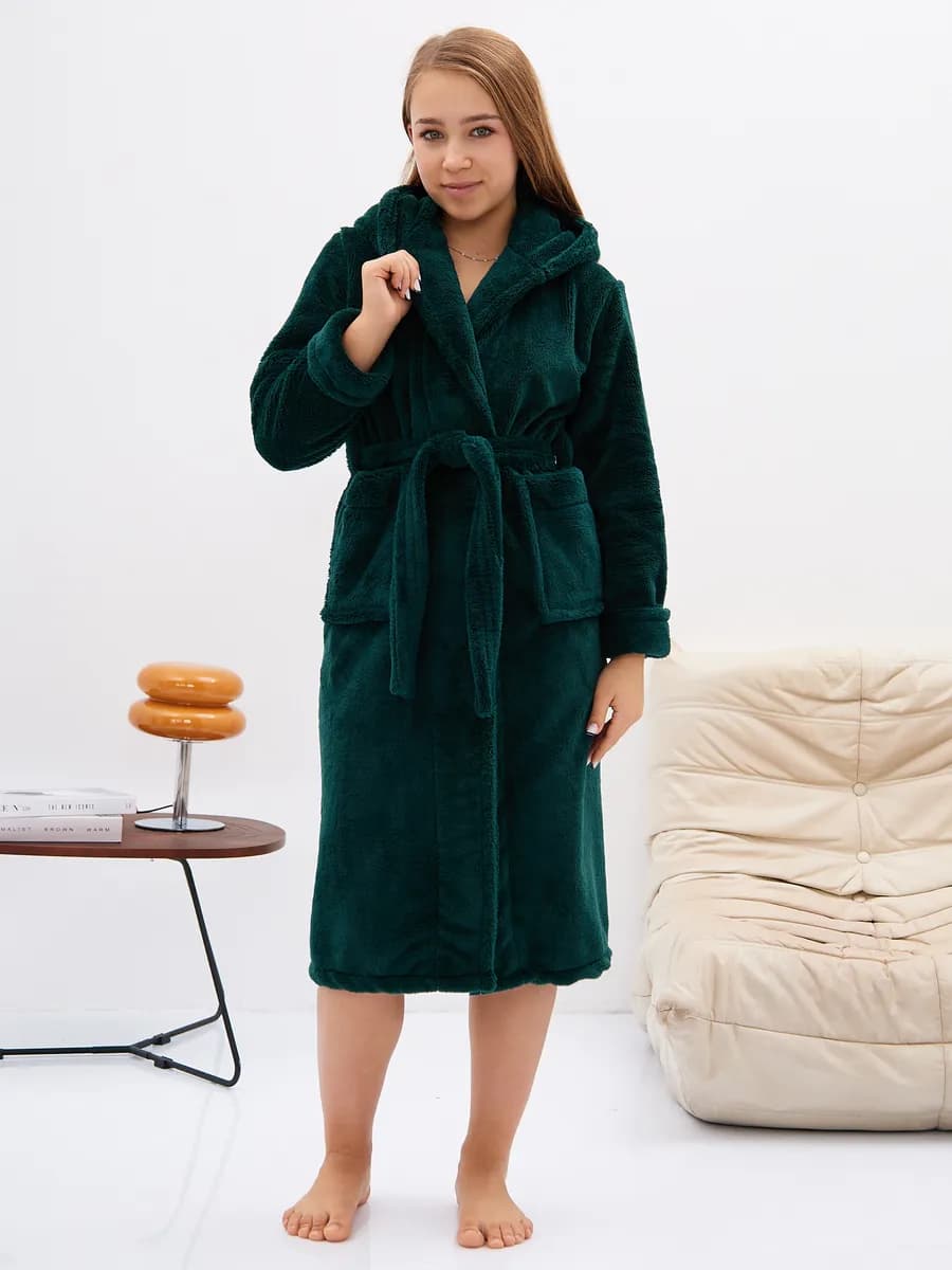 Халат домашний с капюшоном