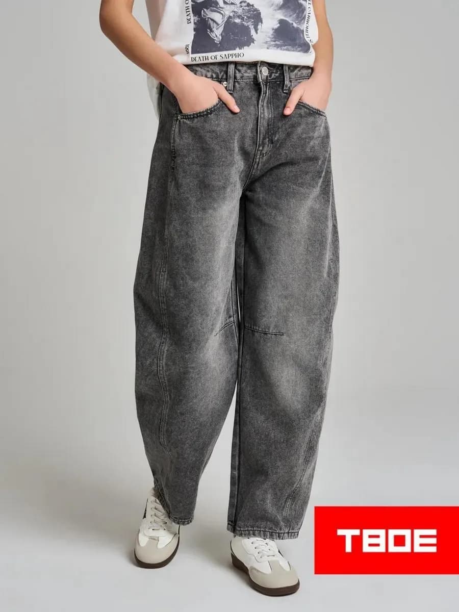 Джинсы широкие Ballon со вставками по бокам