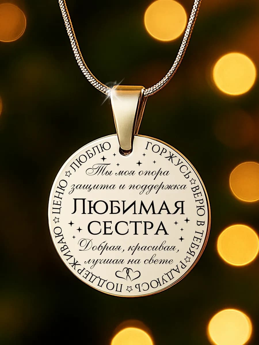 Кулон подарок сестре