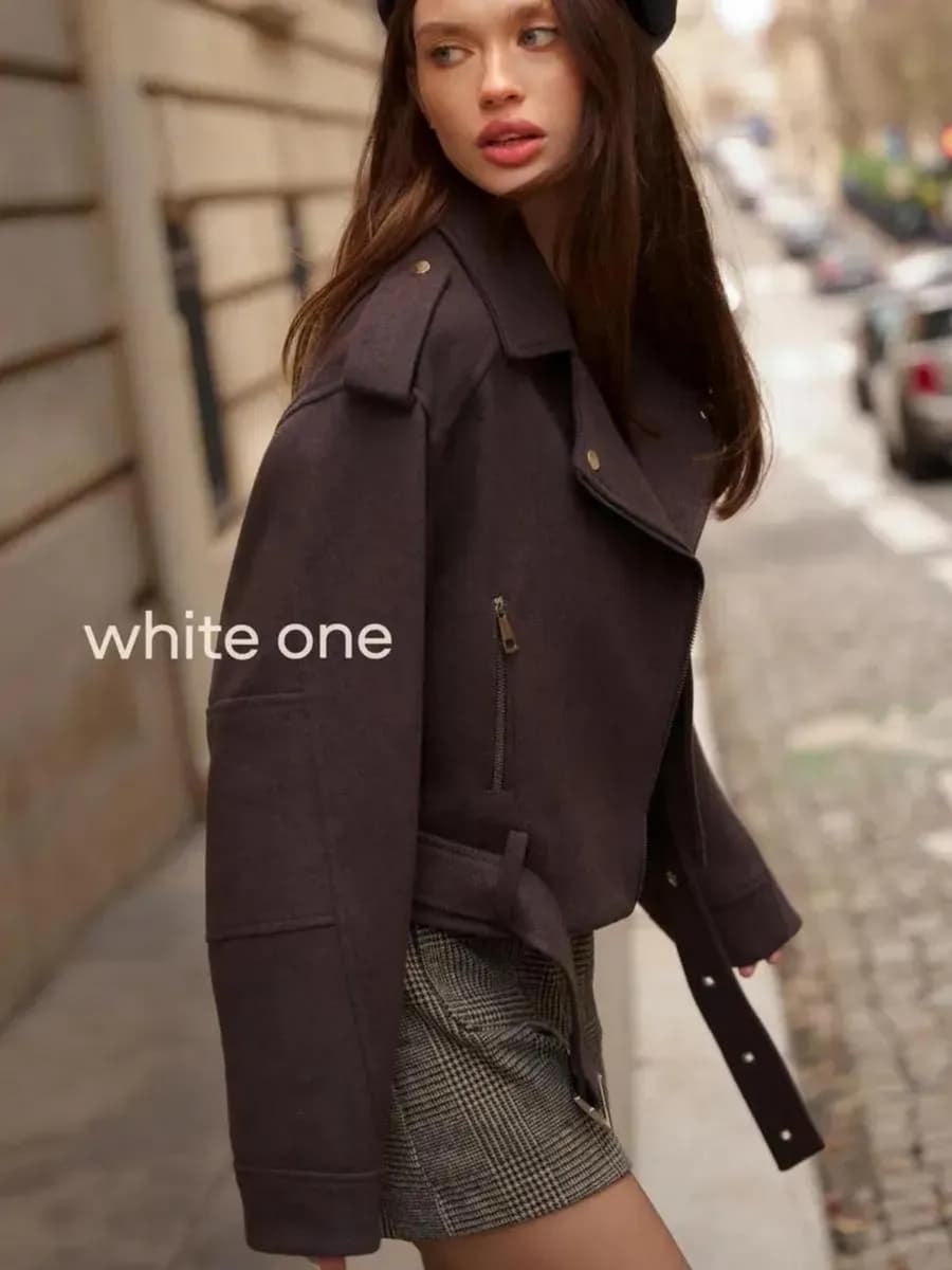 Пальто косуха шерстяная весна-осень короткая