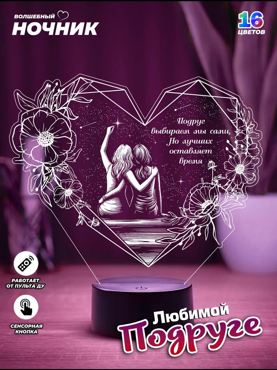 Подарок подруге на день рождения, ночник
