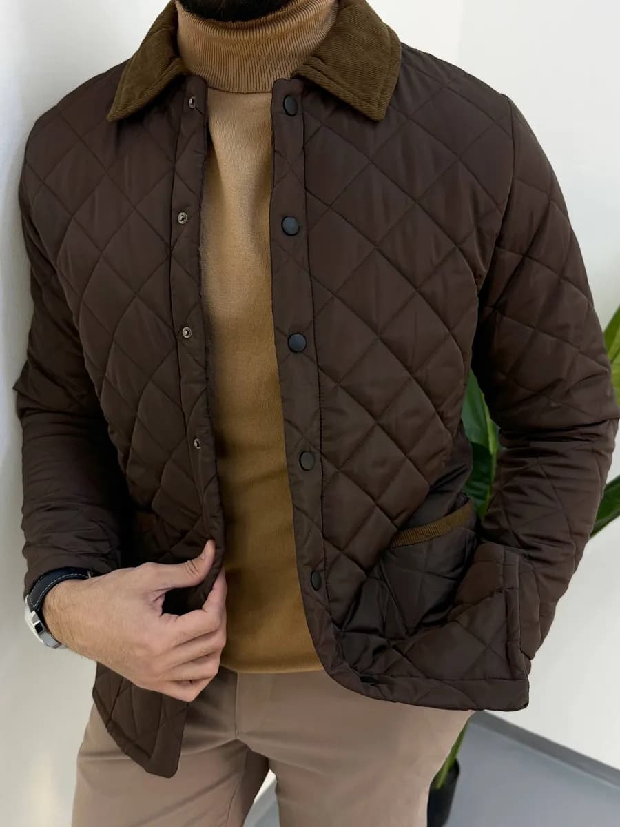 Куртка зимняя классическая с воротником