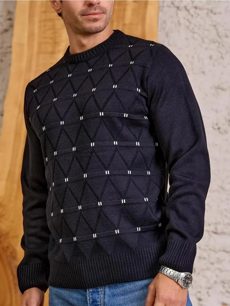 Джемпер классический однотонный больших размеров