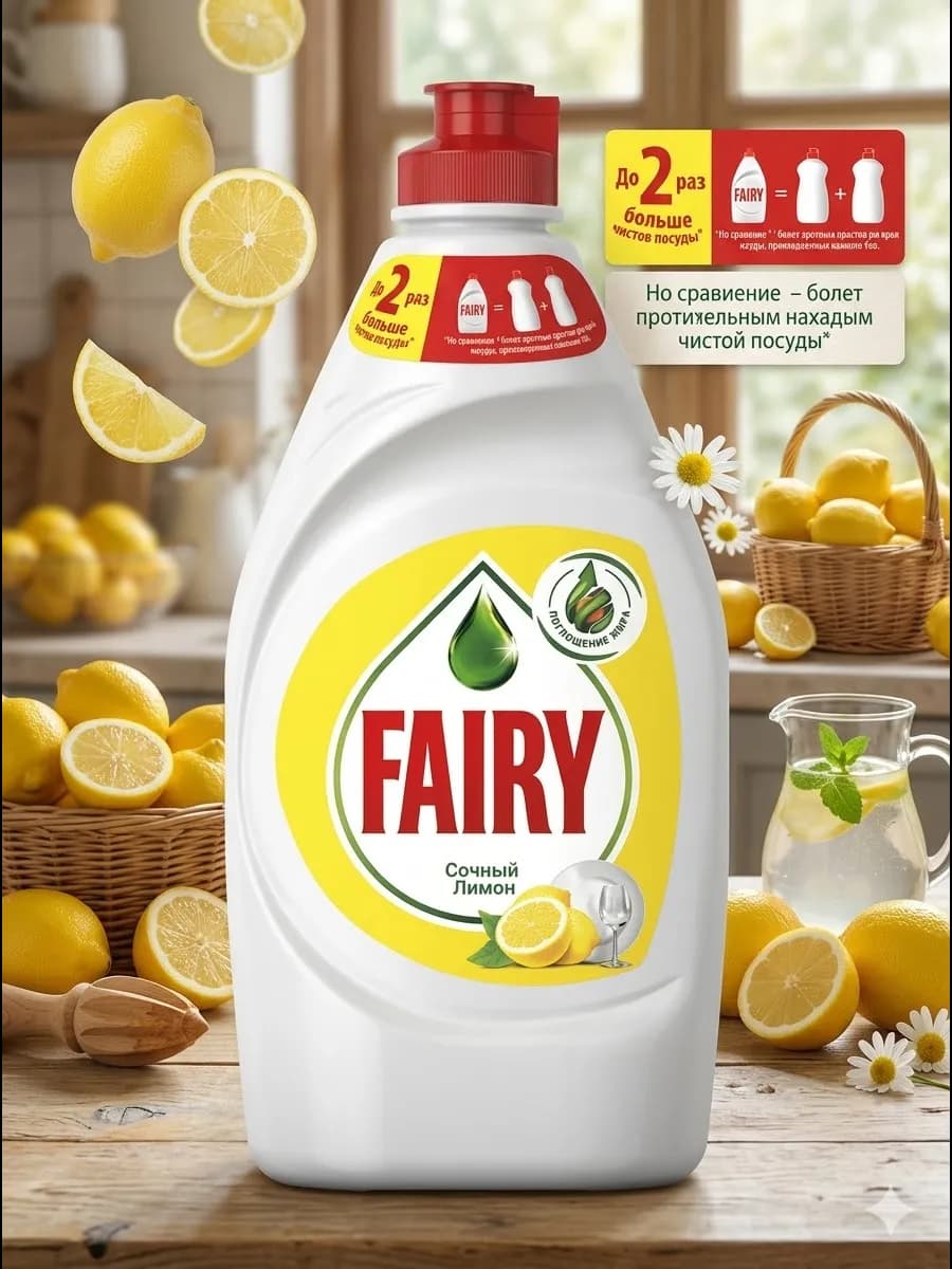 Средство для мытья посуды 450 мл Сочный лимон