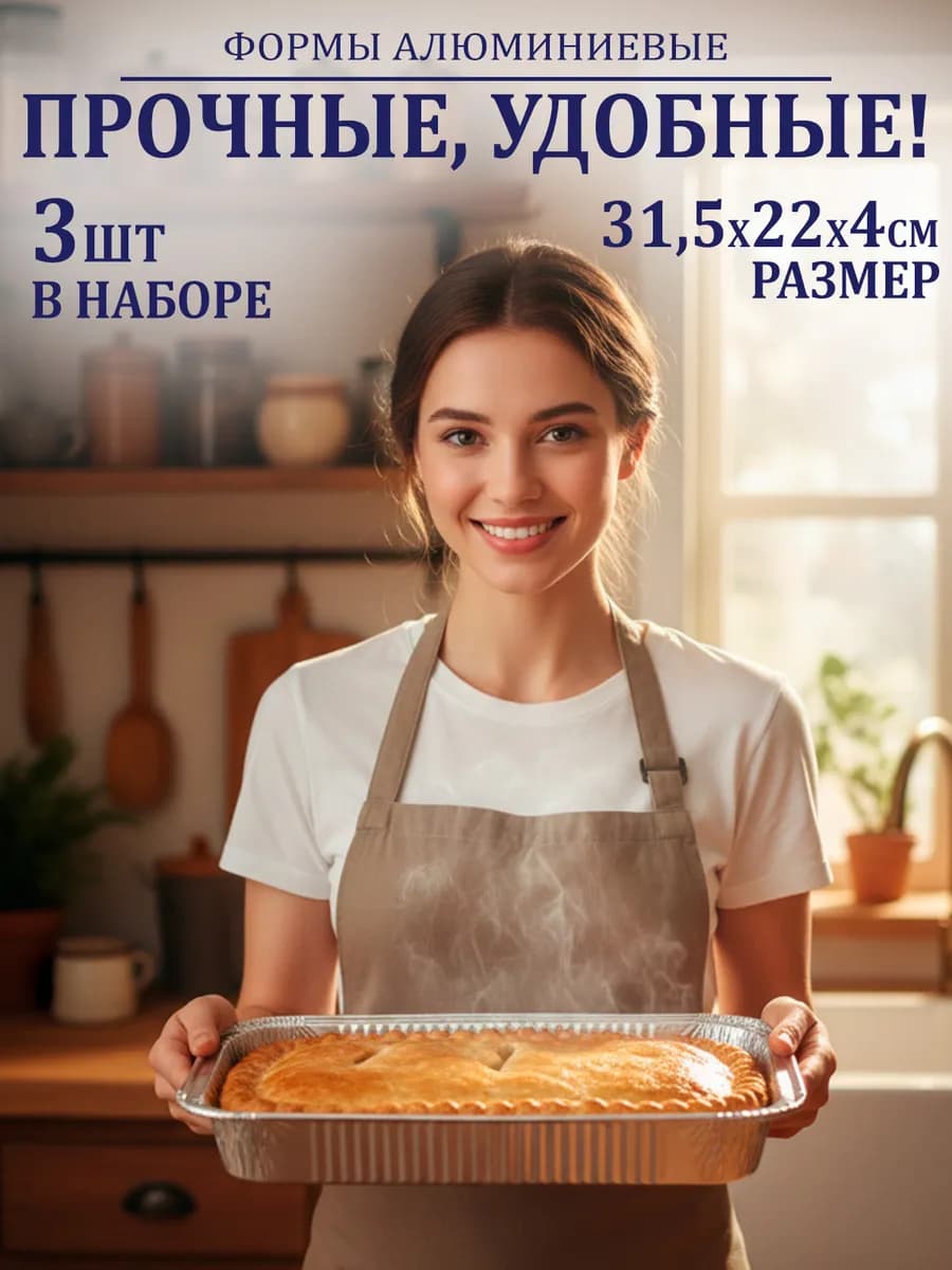 Набор алюминиевых форм для запекания