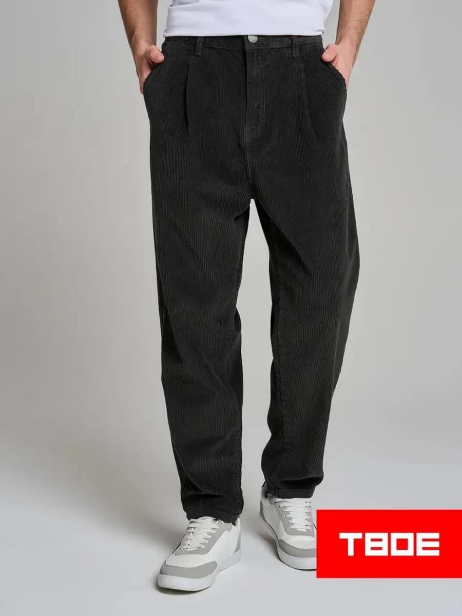 Брюки вельветовые зауженные