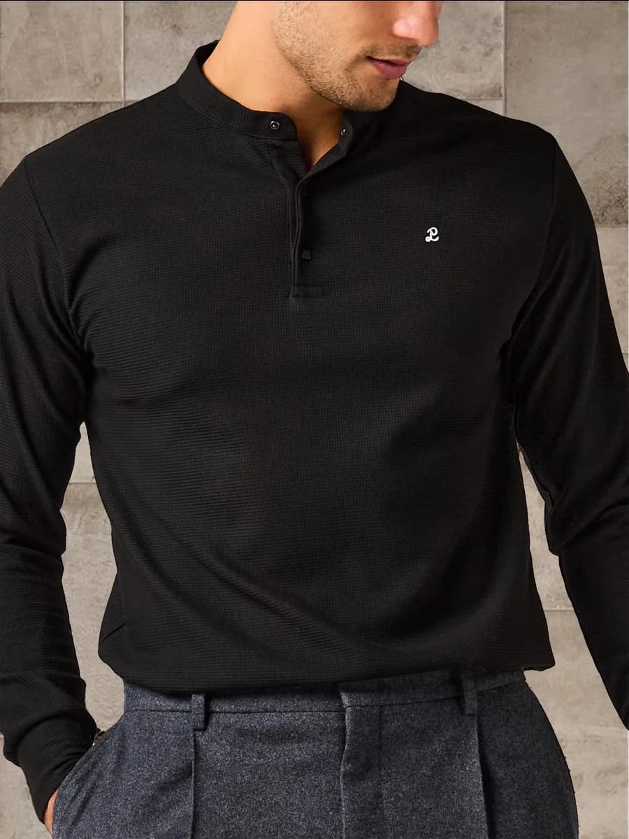 Кофта мужская Турция джемпер поло больших размеров тонкий