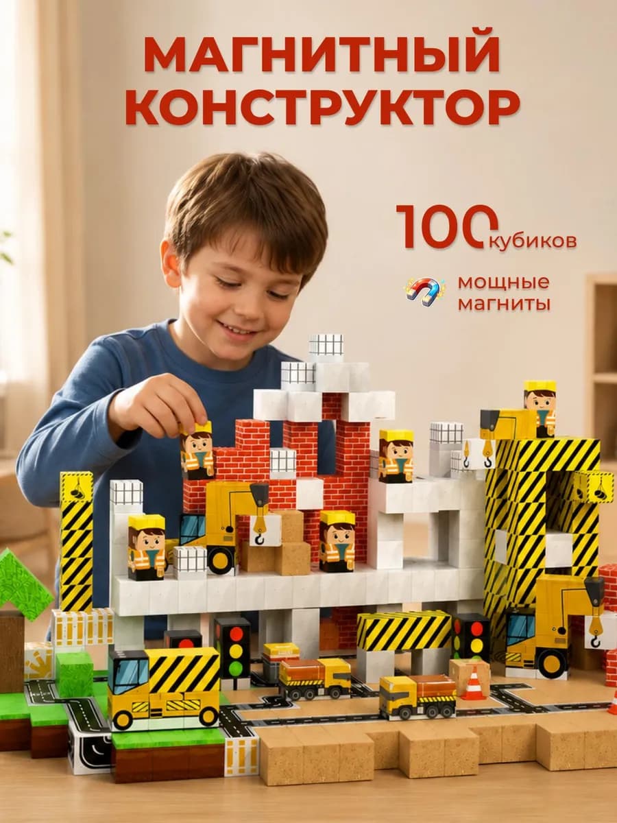 Магнитный конструктор minecraft кубики