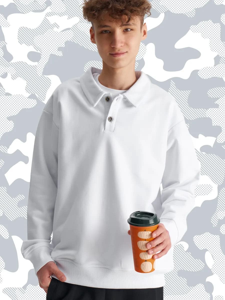 Свитшот оверсайз для мальчика в школу подростковый