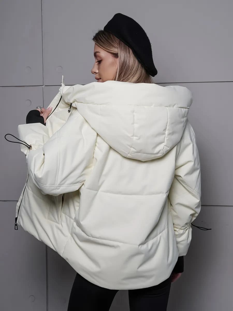 Куртка демисезонная с капюшоном оверсайз